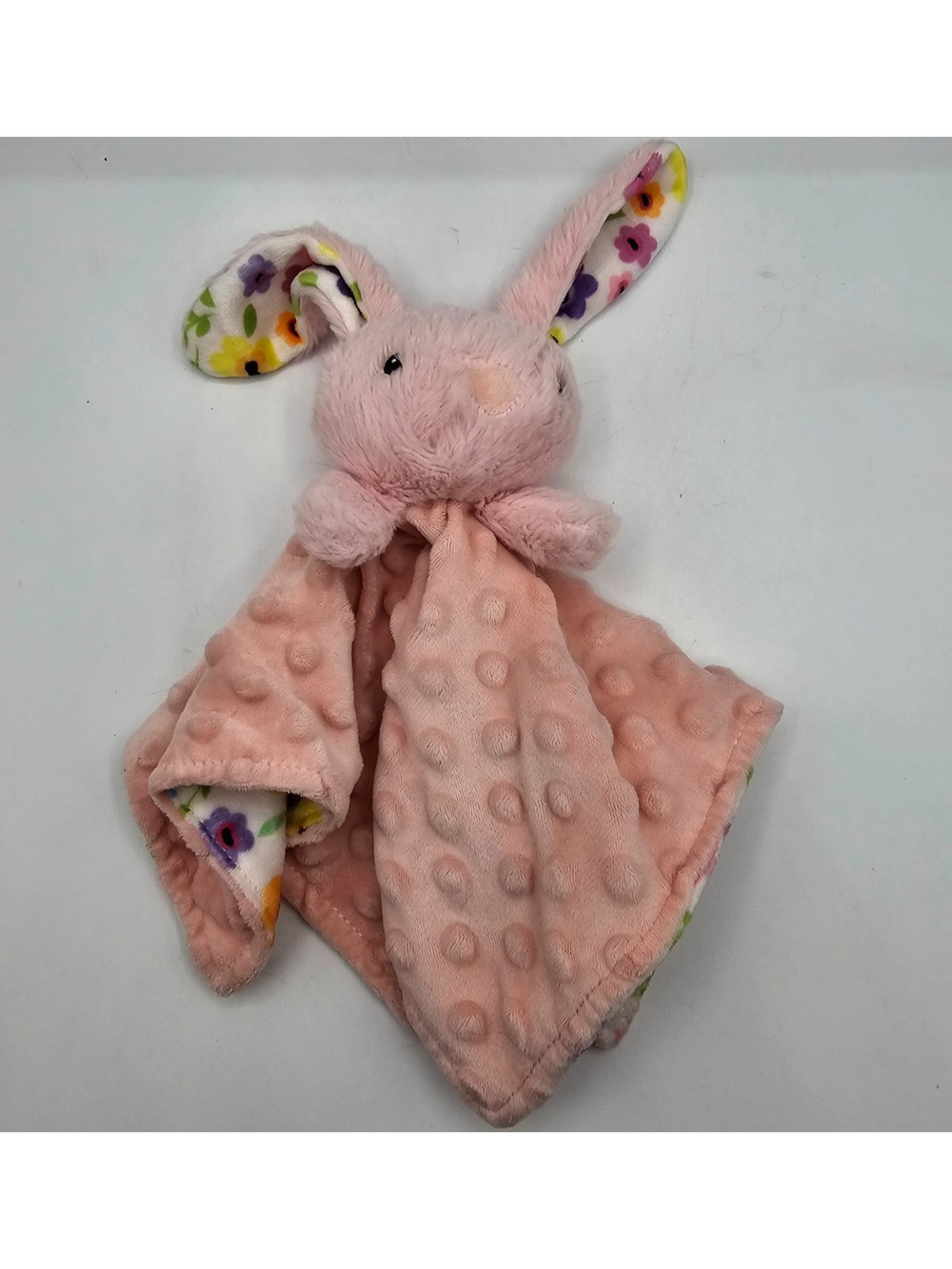 Parent's Choice Pink Minky Dot Bunny security blanket Lovey